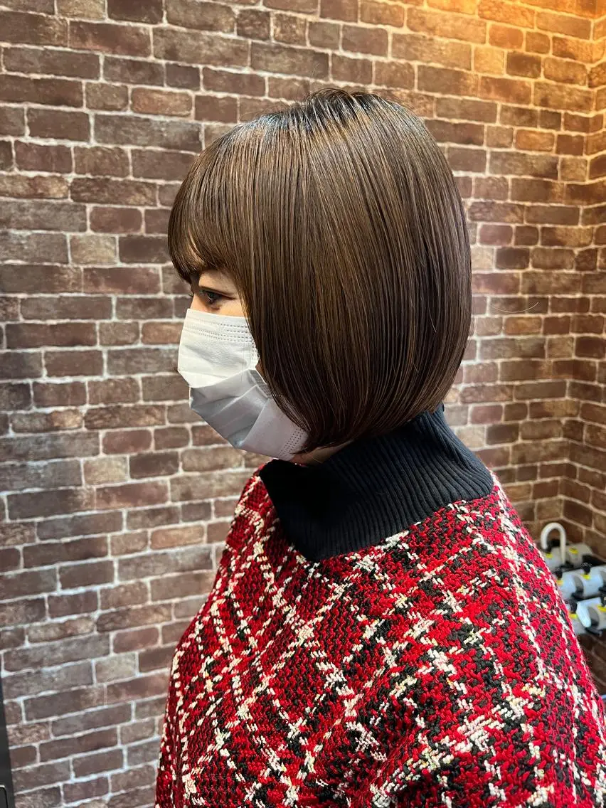ショート カラー パーマ ヘアアレンジ メンズ キッズ ネイル マツエク・マツパ アイブロウ メンズハイライト メンズパーマ ブラウンカラー ケアカラー 透明感カラー 久木原 ゆりのヘアスタイル
