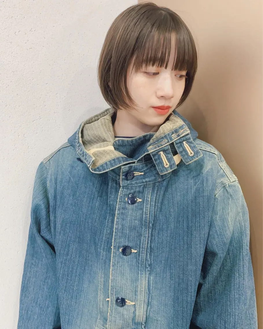 ショート カラー ボブパーマコテ巻き風 パーマNo1深江秀平のヘアスタイル