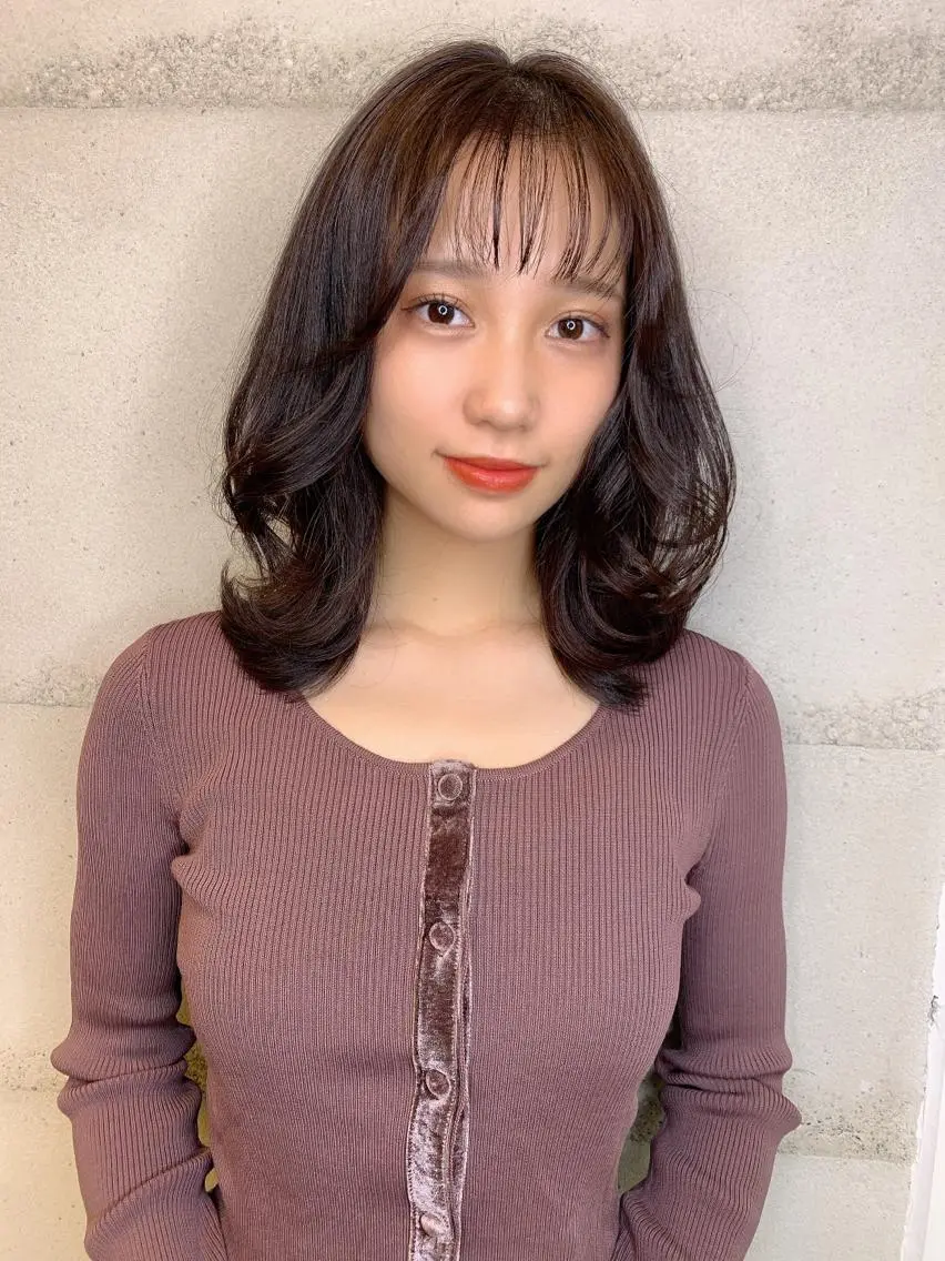 ミディアム カラー 透明感カラー✂︎ /縮毛矯正/YUKAのヘアスタイル