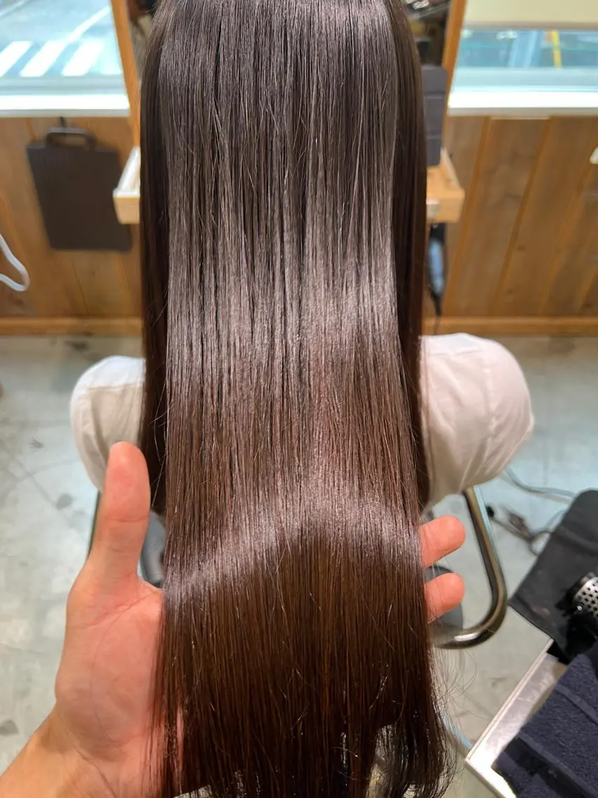 ロング カラー 髪質改善 ヘアカラー 舘野 太嘉宏のヘアスタイル