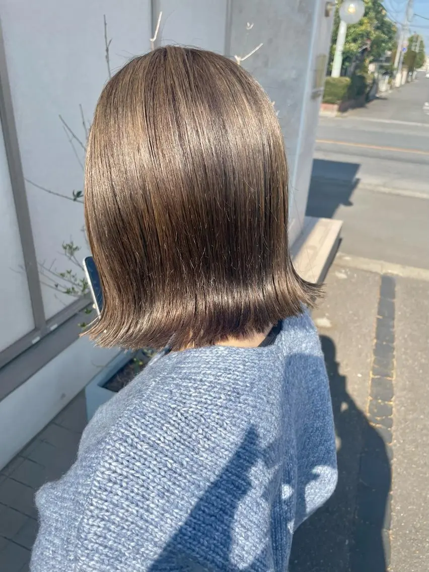 カラー ベージュカラー オリーブベージュ 顔まわり/インナー カラー/ syuriのヘアスタイル