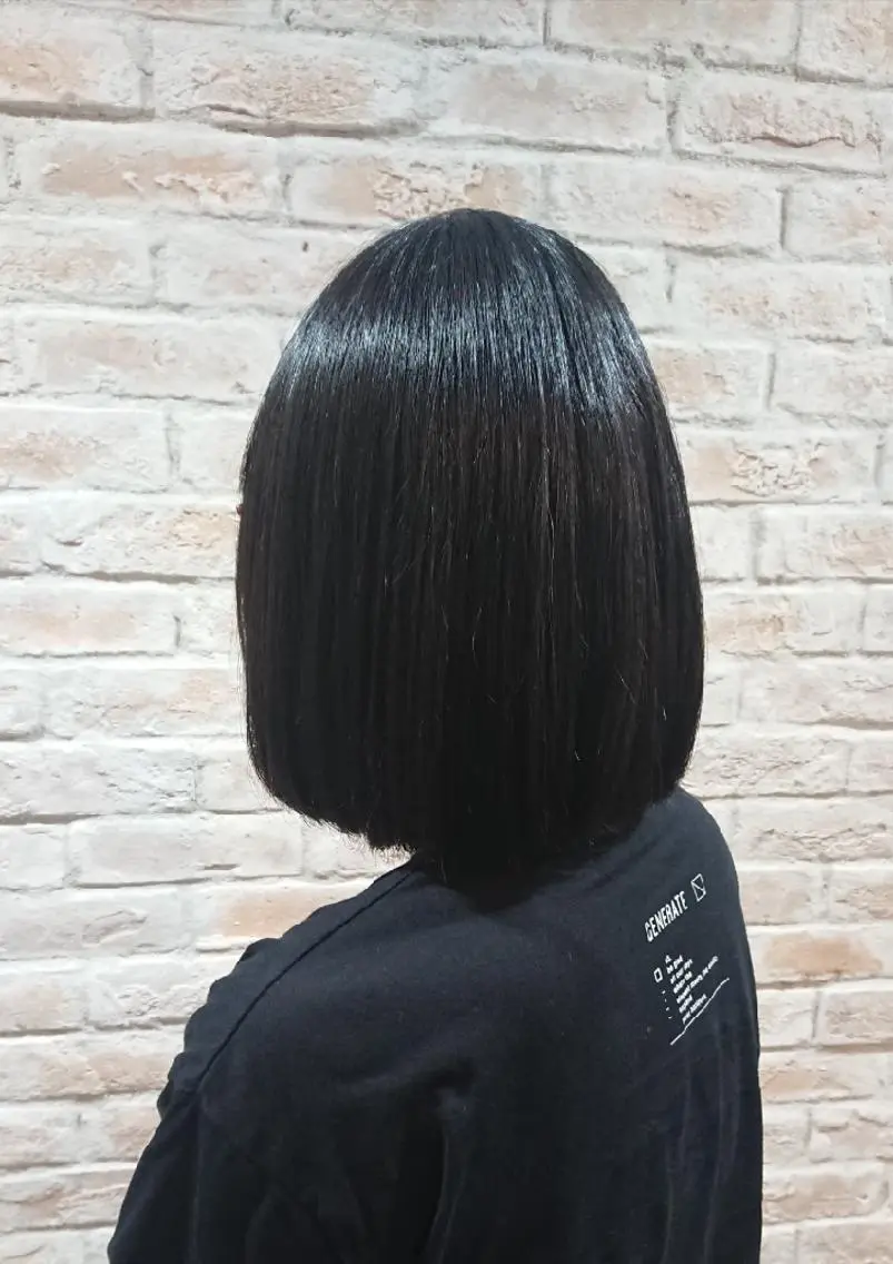 ミディアム パーマ ストレートパーマ 赤松 摩美のヘアスタイル
