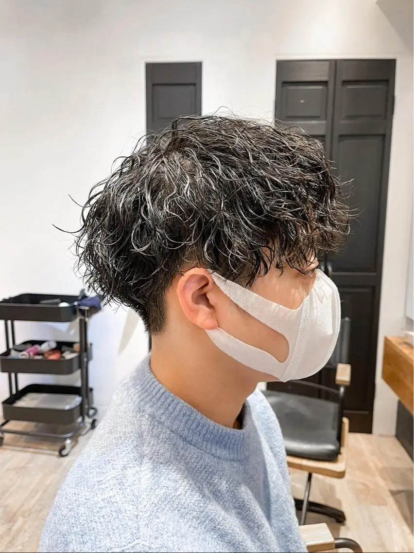 ショート パーマ メンズ メンズパーマ ツイストスパイラルパーマ スパイラルパーマ カット パーマ トリートメント ヘアセット TAKE新宿 メンズパーマ特化のヘアスタイル