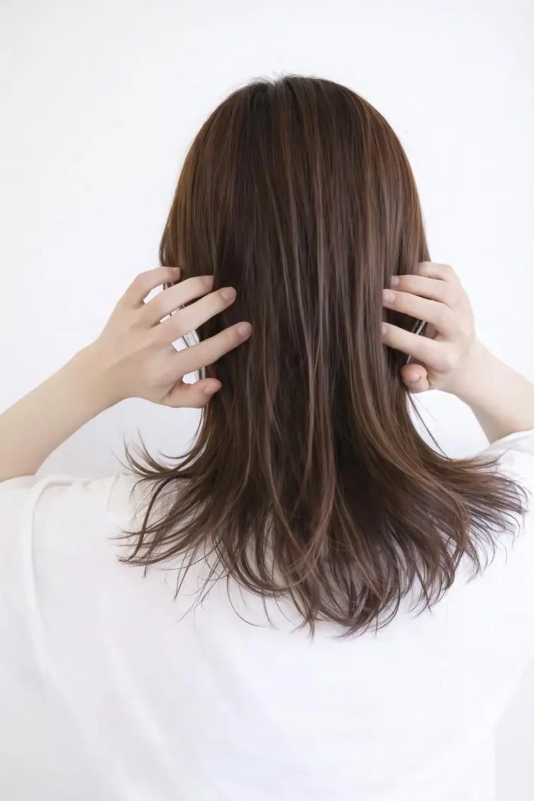 カラー ミディアム ヘアカラー 白髪染め専門店 Recolorなおこのヘアスタイル