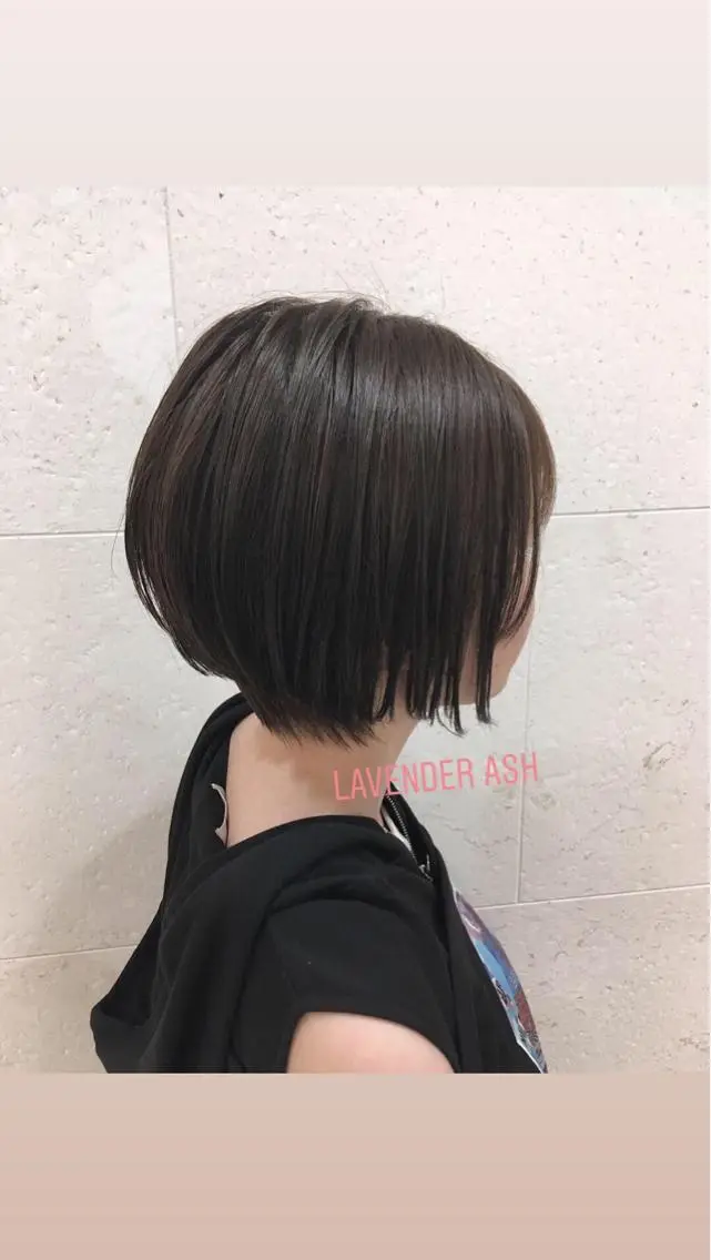 ショート カラー アッシュ ラベンダーカラー ラベンダーアッシュ 斉藤 貴也のヘアスタイル