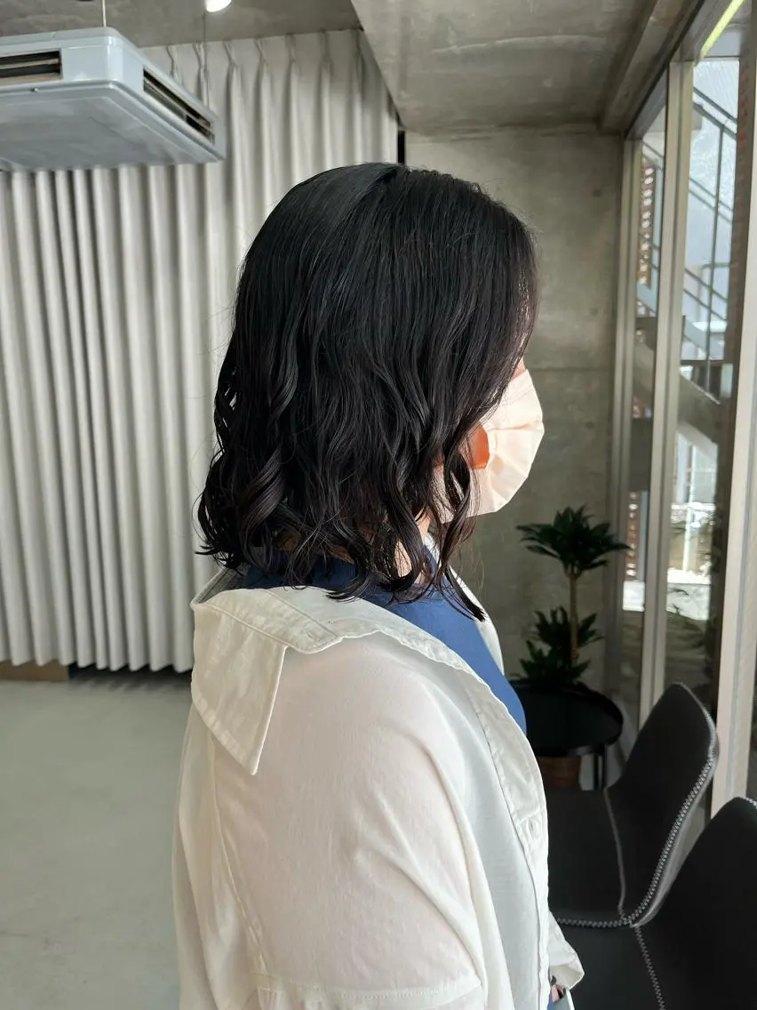 ミディアム パーマ カット パーマ ロングパーマ木村 ボブパーマのヘアスタイル