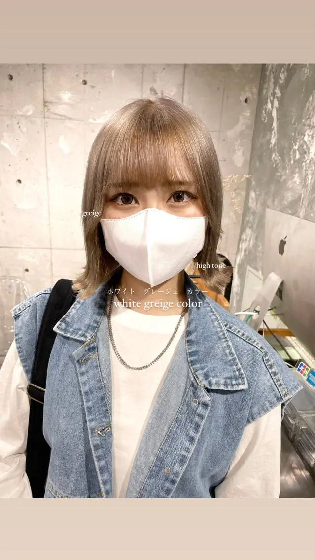 ショート カラー パーマ ヘアアレンジ メンズ キッズ ネイル マツエク・マツパ アイブロウ 透明感カラー・レイヤ ー🎀amika🎀のヘアスタイル