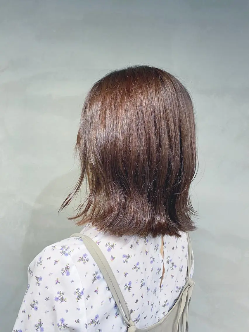 ミディアム カット ヘアカラー トリートメント ヘッドスパ 艶髪/髪質改善/ MONSO山本のヘアスタイル