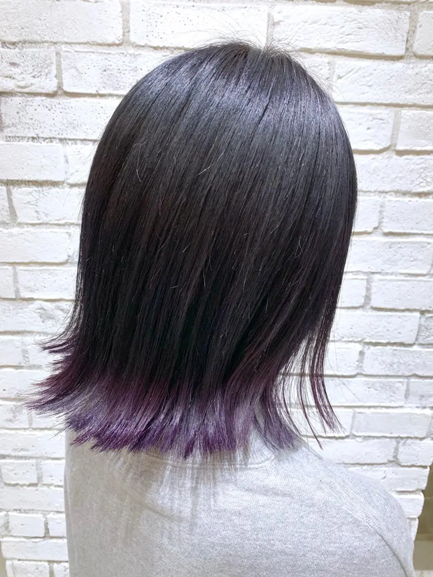 ミディアム カラー パーマ ヘアアレンジ グレージュ ラベンダーカラー ラベンダーグレージュ ラベンダーグレー パープルカラー ヘアカラー トリートメント 縮毛矯正/美髪 髪質改善/石田幸輔のヘアスタイル
