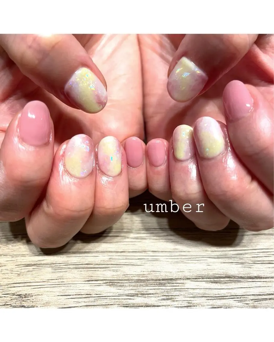ネイル クリアネイル フラッシュネイル フットネイル フレンチネイル マグネットネイル ハンドネイル umber 三茶1分のネイルデザイン
