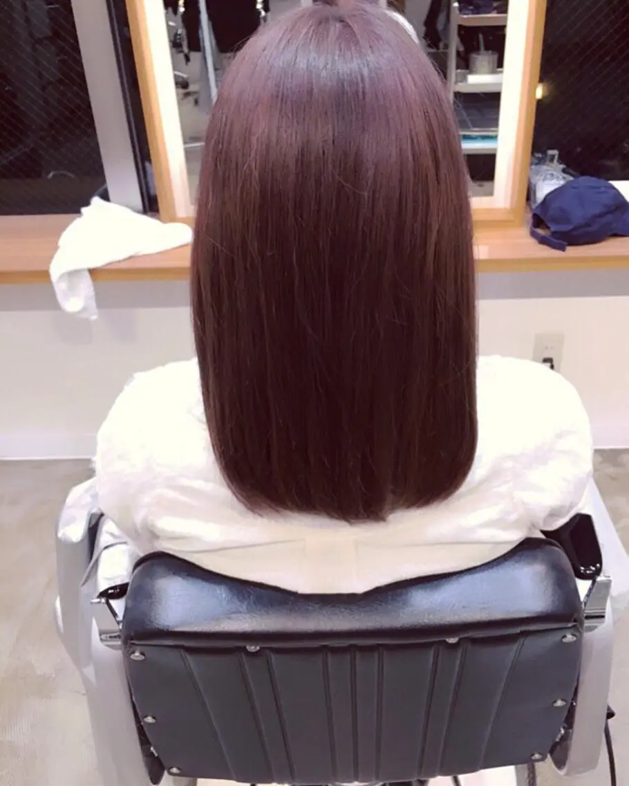 カラー グレージュ パープルグレージュ moanin モーニンのヘアスタイル