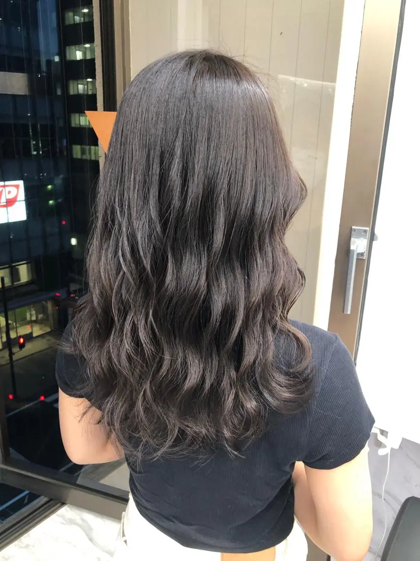 ロング カラー パーマ ヘアアレンジ メンズ キッズ ネイル マツエク・マツパ 上品＆韓国風 🥀海心🥀のヘアスタイル