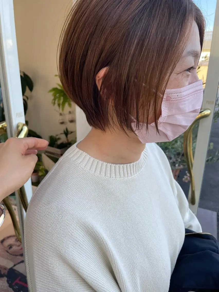 ショート カラー ショートボブ ボブ ショートヘア 鶴岡で縮毛矯正なら お任せ！ハヤシナオミのヘアスタイル