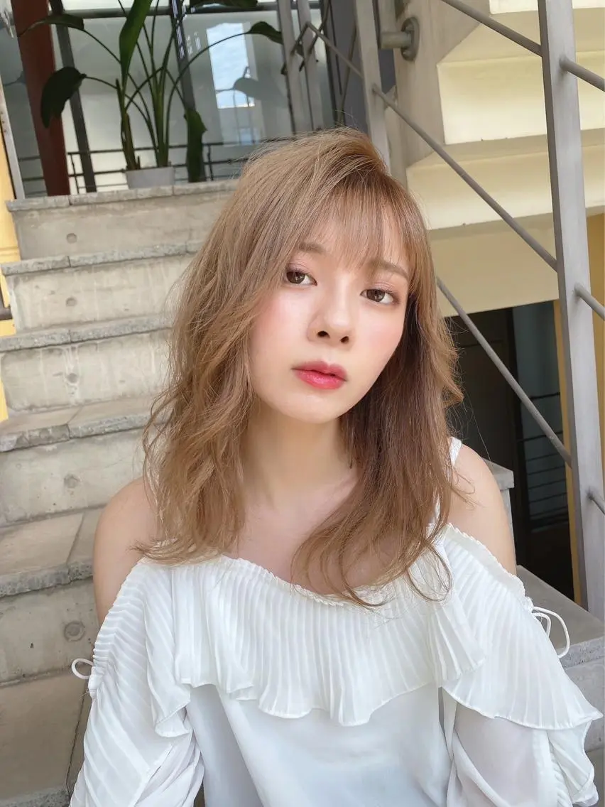 ロング ハイライト ✨縮毛矯正✨レイヤー ホウダカズヒロのヘアスタイル