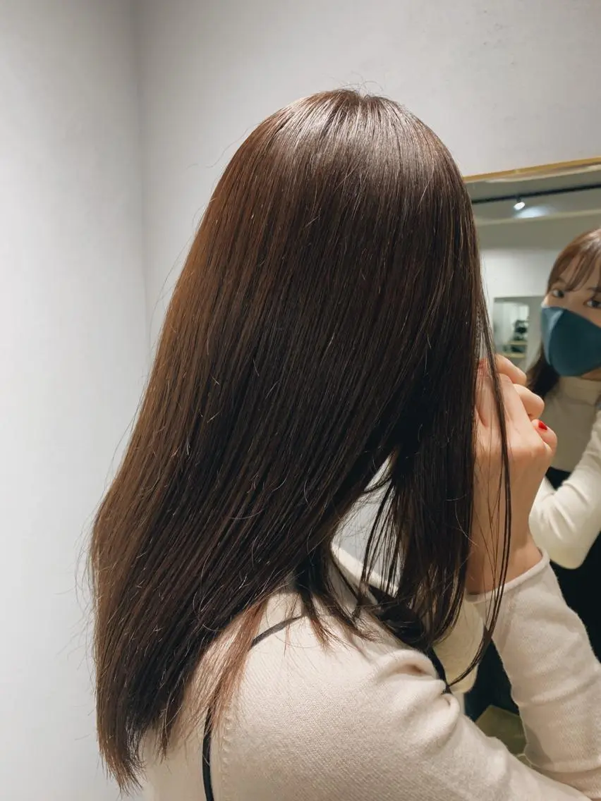 セミロング カラー パーマ ボブパーマコテ巻き風 パーマNo1深江秀平のヘアスタイル