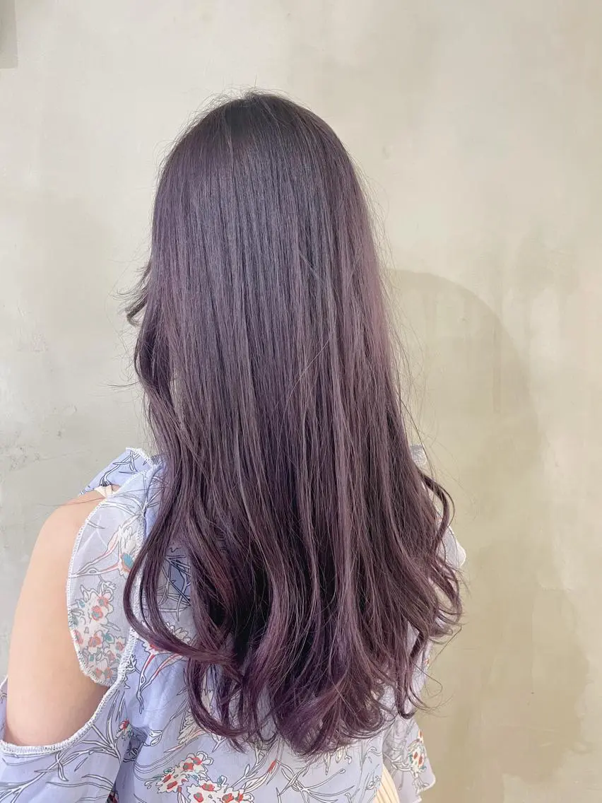 ロング カラー ブリーチ ラベンダーカラー カット ヘアカラー トリートメント ハッシュカット/ハイ トーン/HIROKIのヘアスタイル