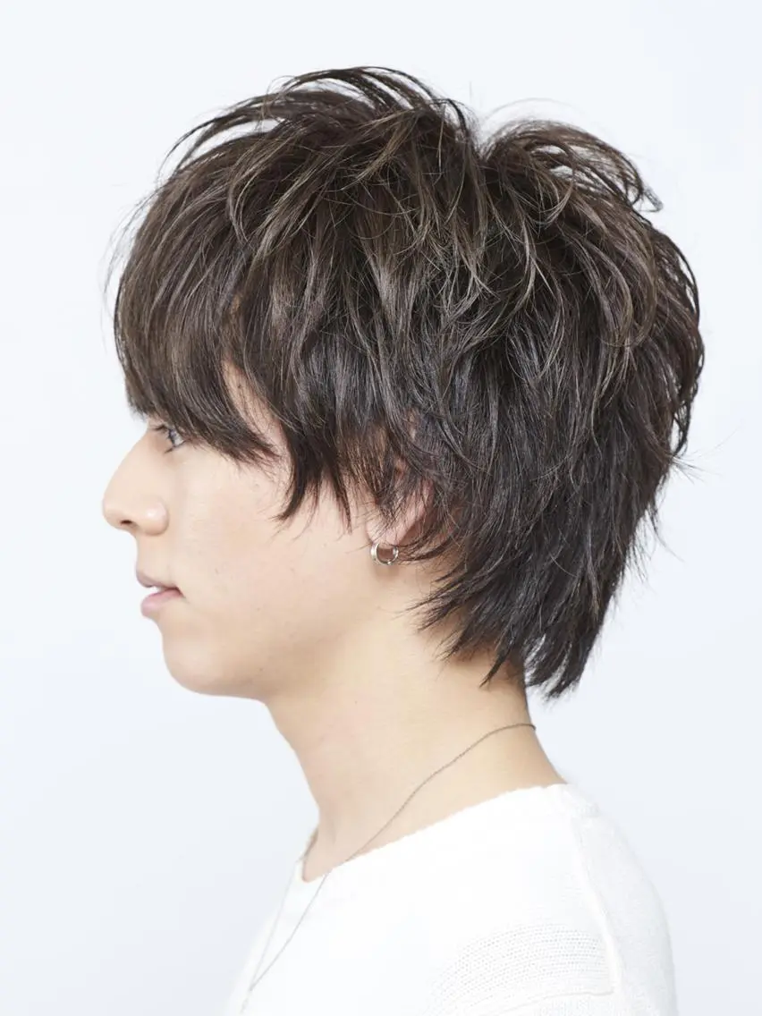 ミディアム メンズ カラー 千脇 望美のヘアスタイル