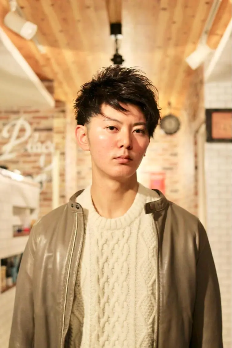 ショート メンズ メンズパーマ 石鳶 勝のヘアスタイル