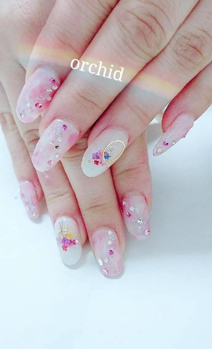 ネイル アートネイル orchid ♡オーキッドのネイルデザイン