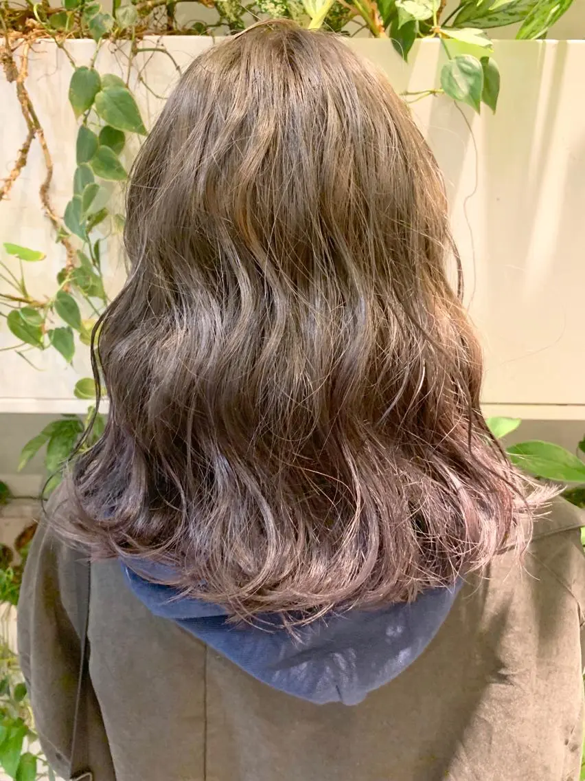 ミディアム パープルカラー ヘアカラー 東北No.1完全個室 💐梶谷社長のヘアスタイル