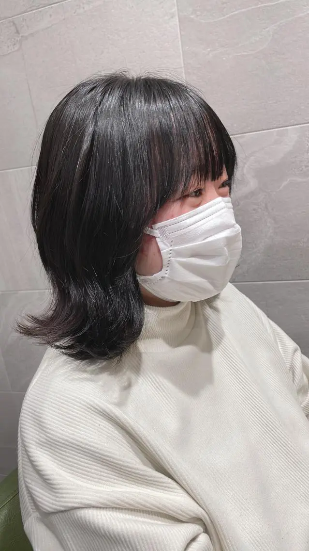 ミディアム くびれヘア ウルフカット/ ハッシュカット/山路のヘアスタイル