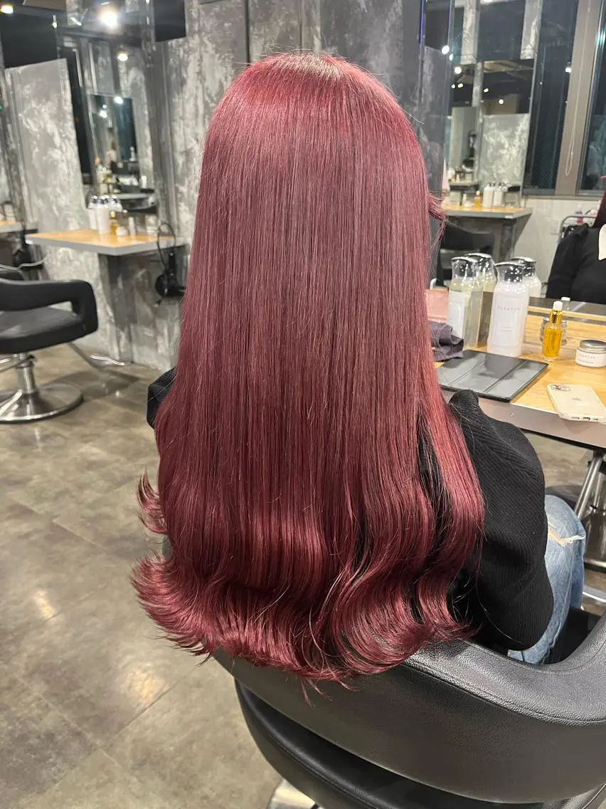 ロング ヘアカラー トリートメント ヘッドスパ ヘアセット 🪞透明感カラー🫧 縮毛矯正🥇かずきのヘアスタイル
