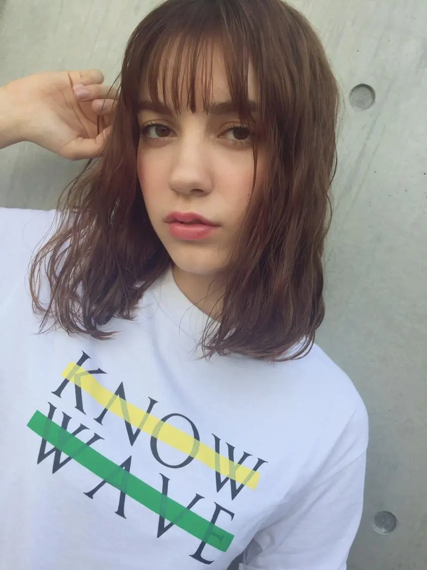 ミディアム アッシュ 透明感カラー🌿ボブ ✨飛田　ケイのヘアスタイル