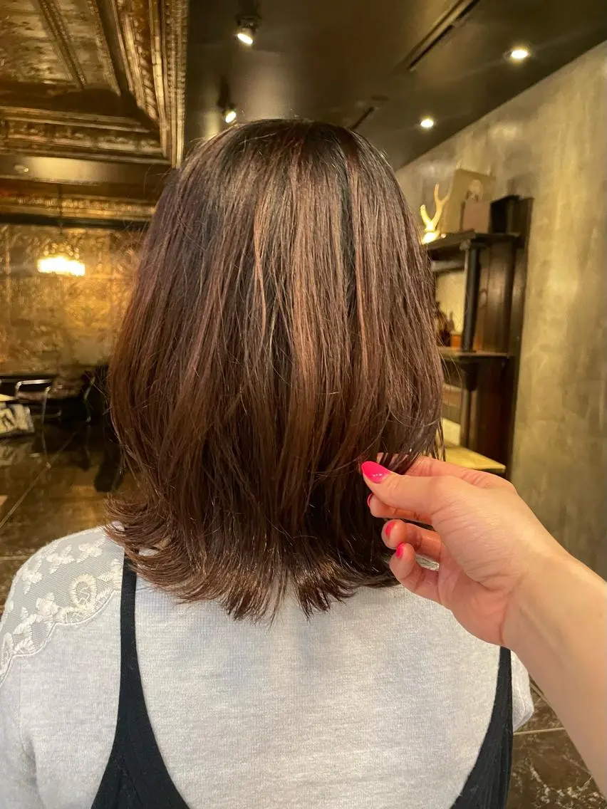 ミディアム ヘアアレンジ 似合わせカラー / レイヤーMADOKAのヘアスタイル