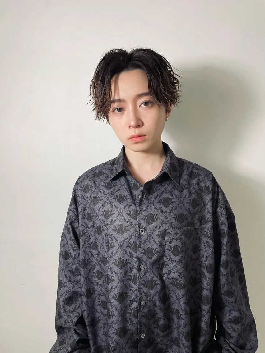 パーマ メンズ カット パーマ スパイキーパーマ 柏NO1 藤本葉のヘアスタイル