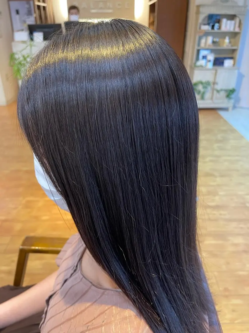 ロング 縮毛矯正 トリートメント 梶谷 和希のヘアスタイル