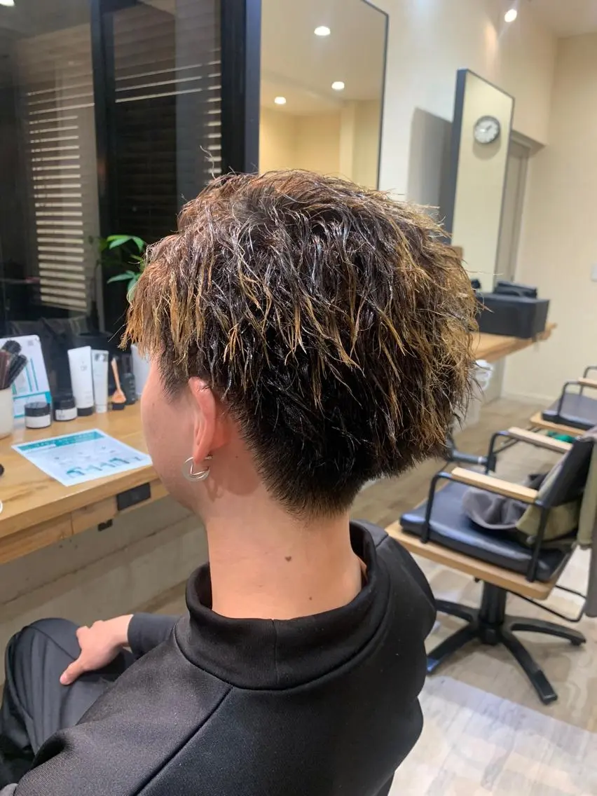 ショート パーマ メンズ スパイキーショート ショートヘア 【豊橋】似合せカット SHEEFTタイガのヘアスタイル