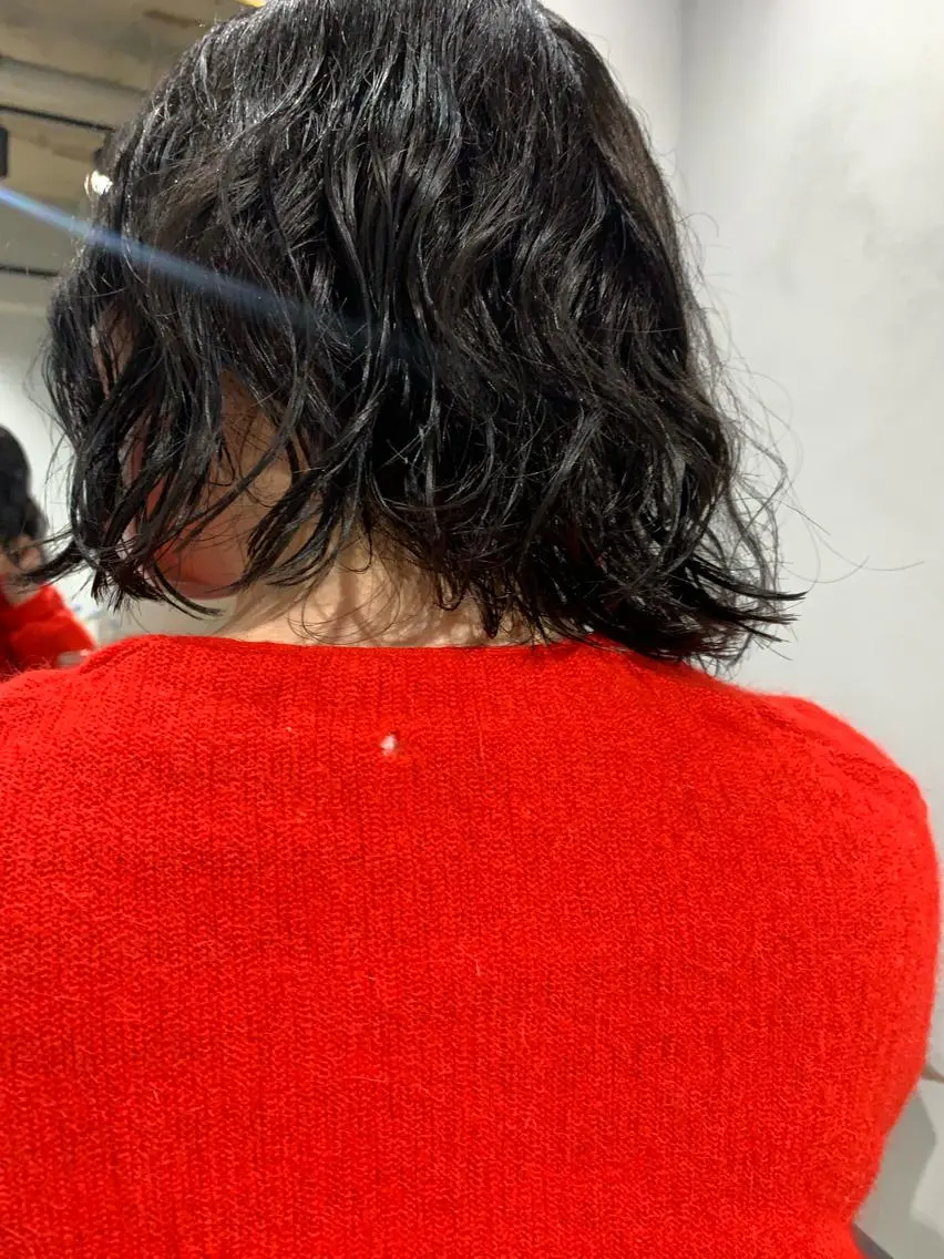 ミディアム パーマ ボブパーマコテ巻き風 パーマNo1深江秀平のヘアスタイル