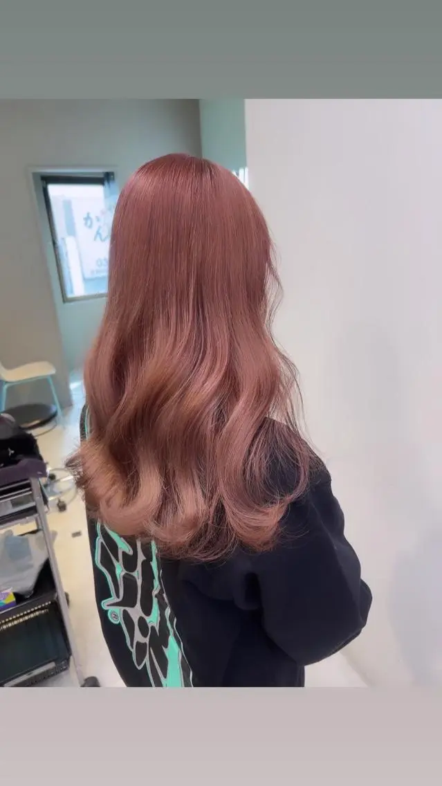 ロング カラー ガーリー♡女の子っぽ ヘア♡ピンクカラー♡のヘアスタイル