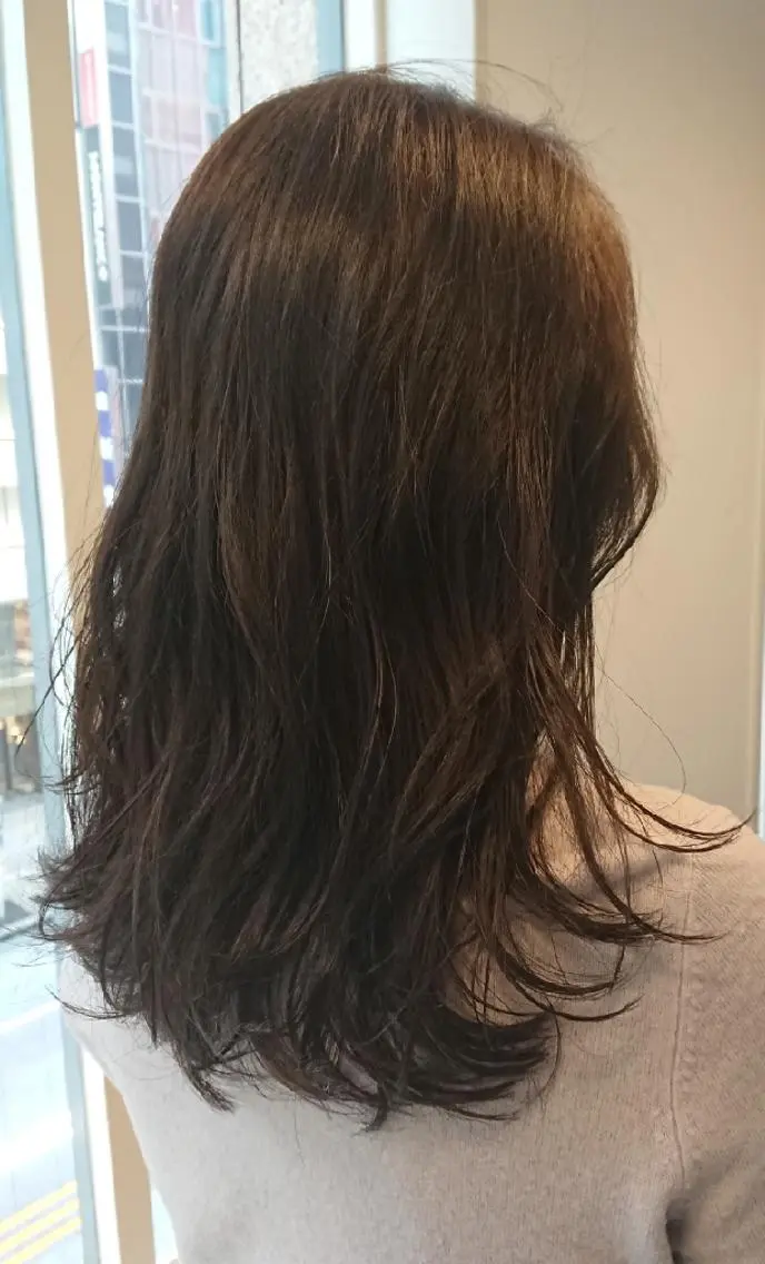 セミロング カラー ヘアアレンジ アッシュ カット ヘアカラー トリートメント スタイリスト 川添 のヘアスタイル