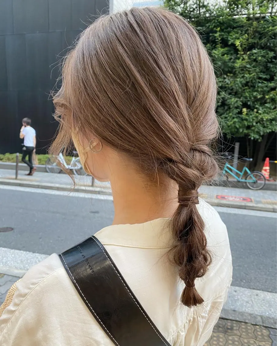 セミロング カラー ヘアアレンジ マツエク・マツパ 透明感カラー🫧ヘア セット🫧松本菜月の眉毛・アイブロウイメージ