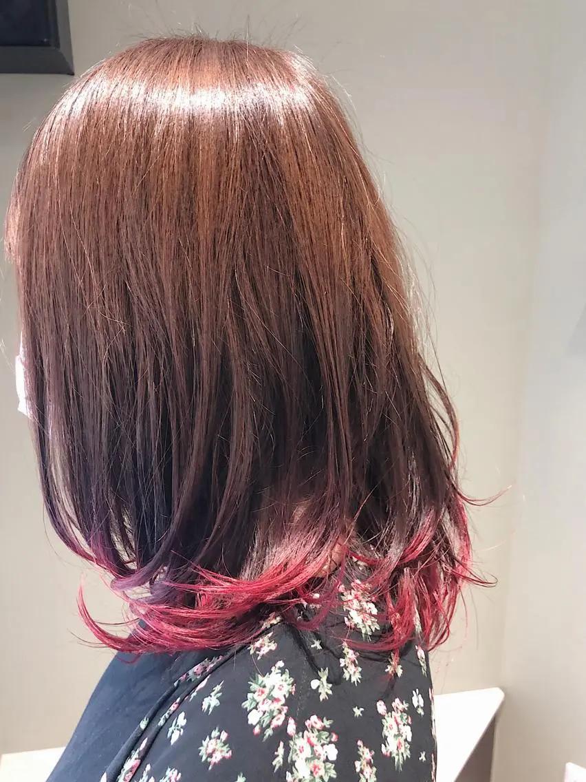 ミディアム ヘアカラー トリートメント 名古屋 北区  黒川 wacca 安井隆一のヘアスタイル