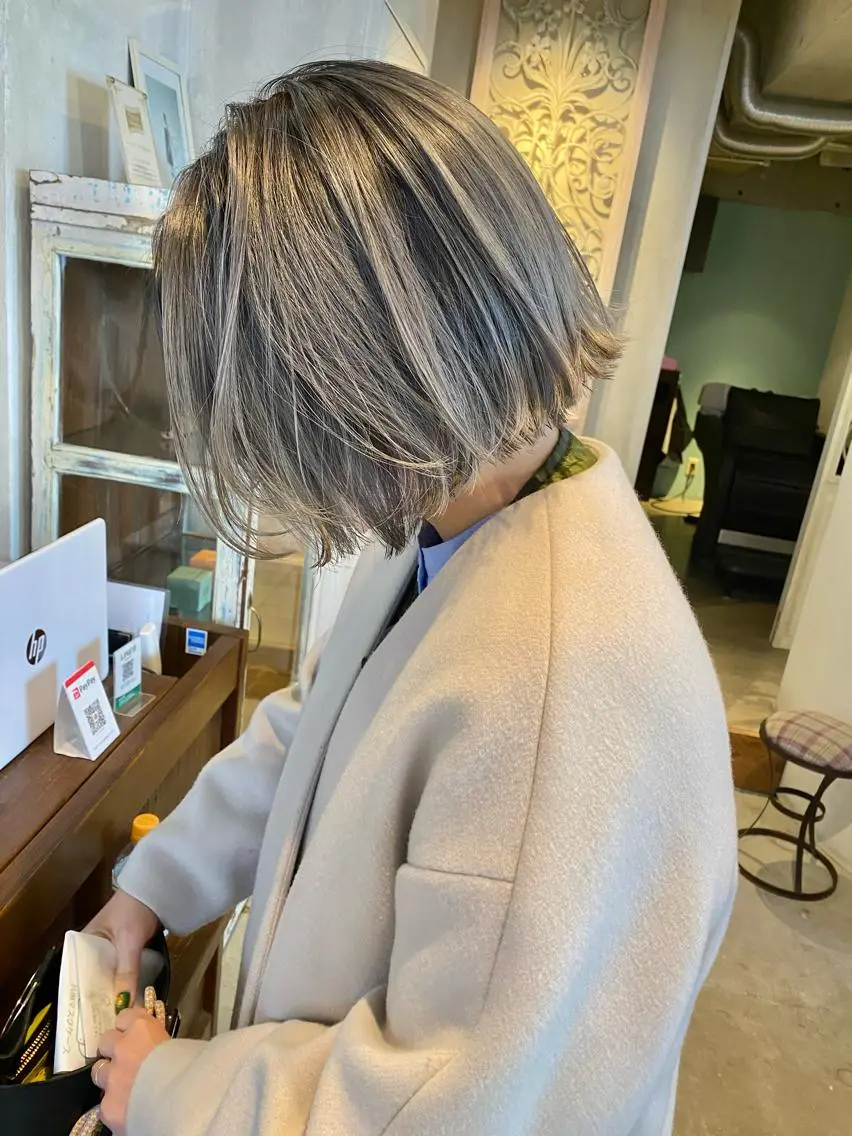 ミディアム カラー カット ヘアカラー トリートメント 似合わせカラーパーマ 🌿kitin米川のヘアスタイル