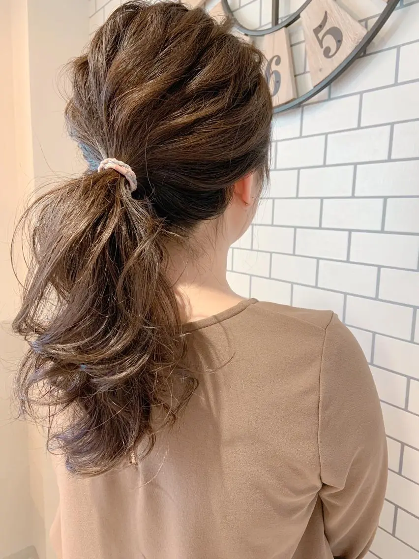 ロング カラー パーマ ヘアアレンジ 韓国hair🦋 Nanaのヘアスタイル