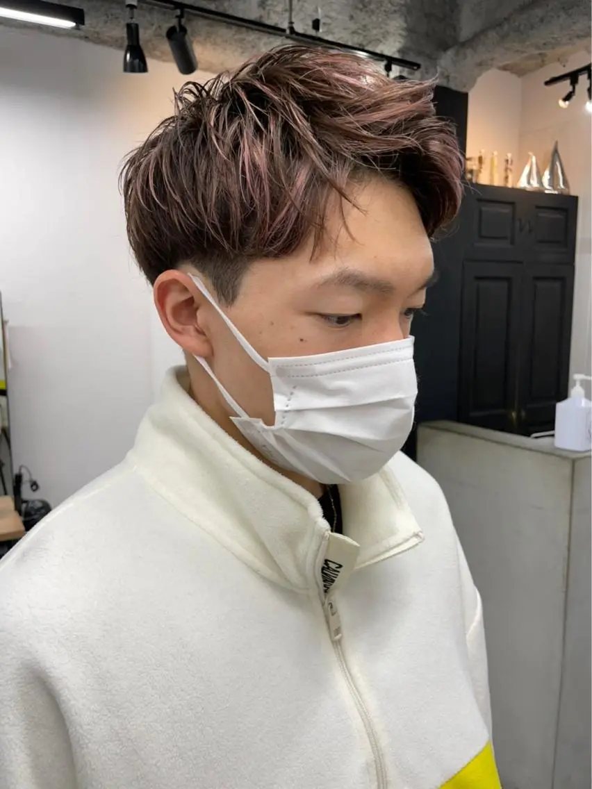 カラー メンズ メンズハイライト ハイライトカラー ヘアカラー 🧸艶々韓国ヘア 🧁mizunaのヘアスタイル