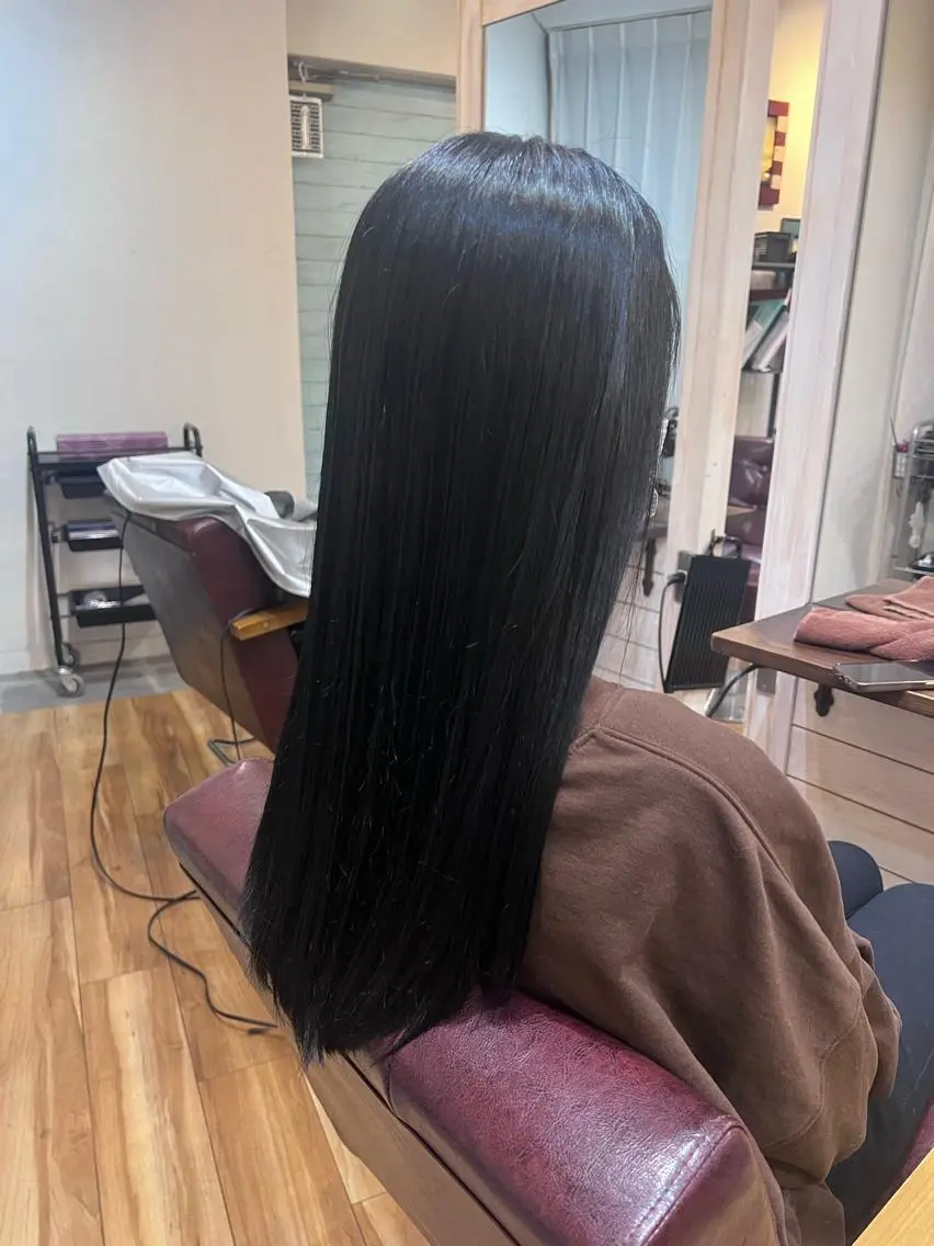 ロング 縮毛矯正 Cecilhair なんば店    岩川のヘアスタイル