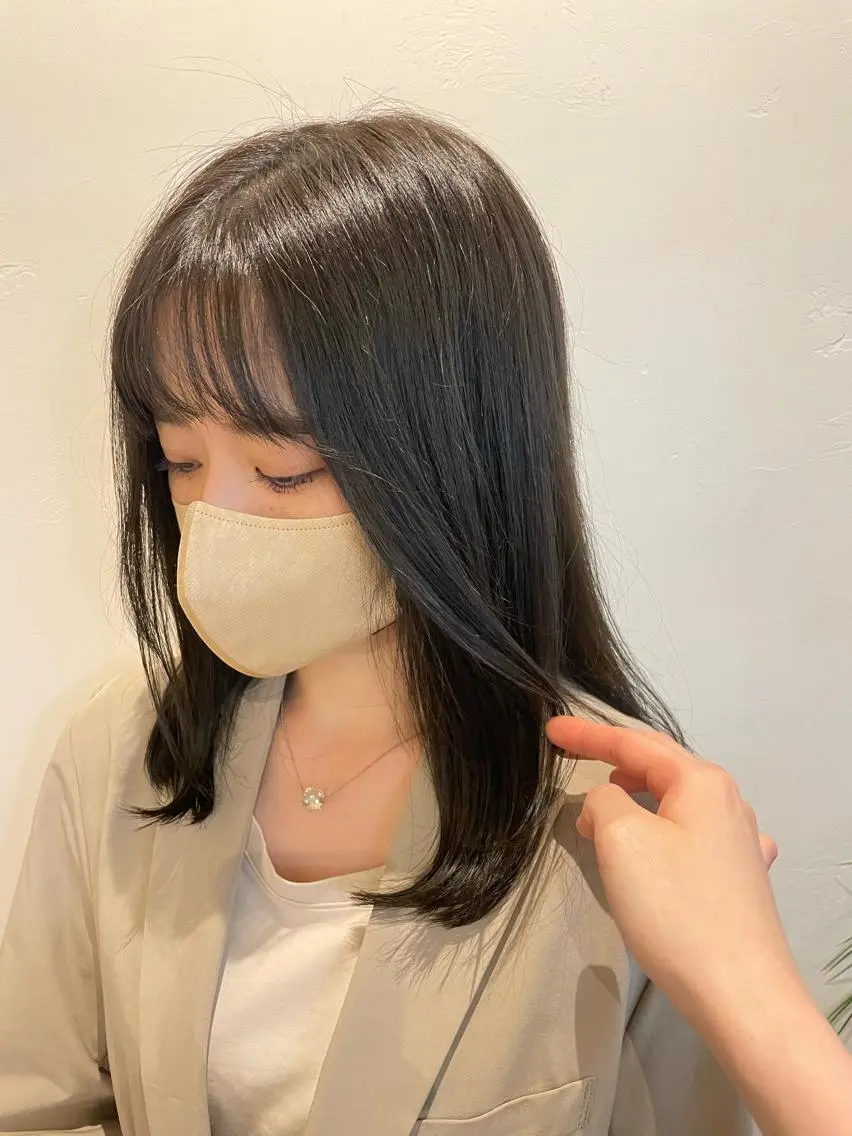 ミディアム カラー カット ヘアカラー トリートメント AKALA HAIR 西宮店　Juriのヘアスタイル