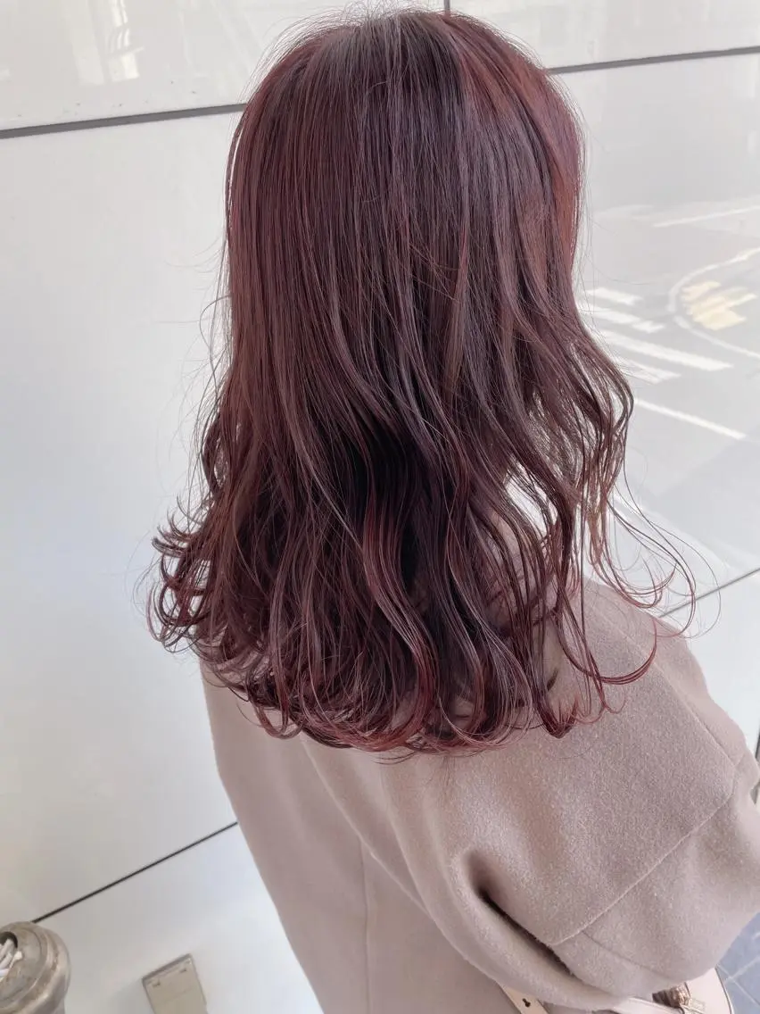 セミロング カラー ピンクカラー カット ヘアカラー ralme/sol 髙橋一哉のヘアスタイル