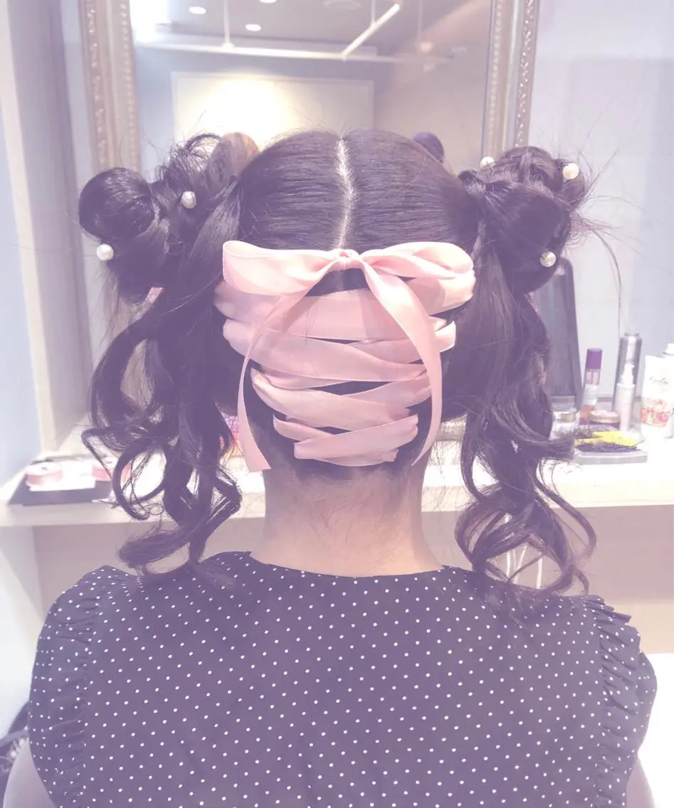 ヘアアレンジ お団子ヘア ヘアセット Kanami ❤︎のヘアスタイル