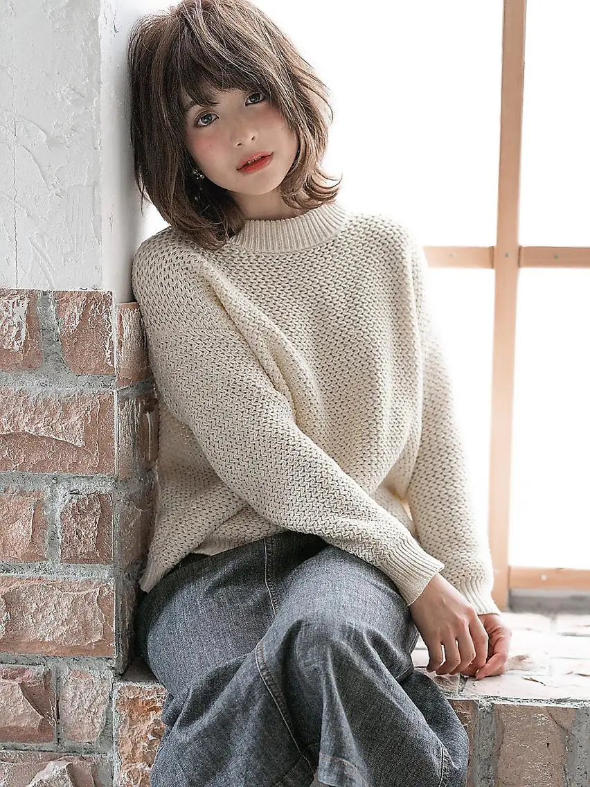ミディアム カラー パーマ ヘアアレンジ ヘアカラー トリートメント 年間1500人担当 代表 南一路のヘアスタイル