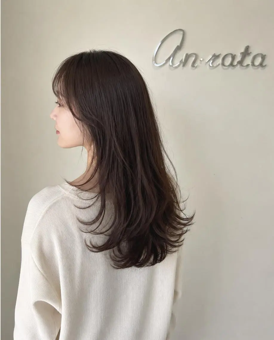 セミロング カット ヘアカラー トリートメント an・rata/ プチプラ/和歌山市駅のヘアスタイル