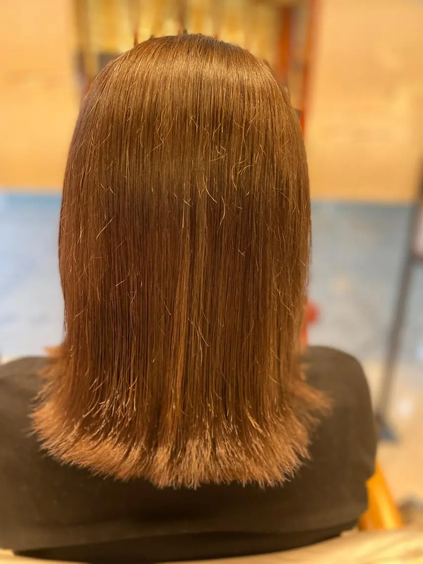 ミディアム カット ヘアカラー へんみ みかのヘアスタイル