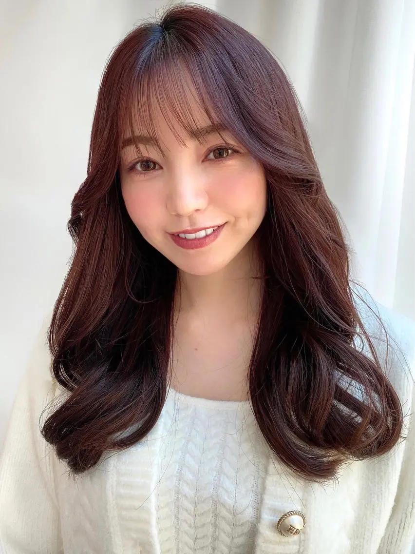 セミロング 韓国風ヘア 韓国ヘア🇰🇷髪質 改善たけるのヘアスタイル