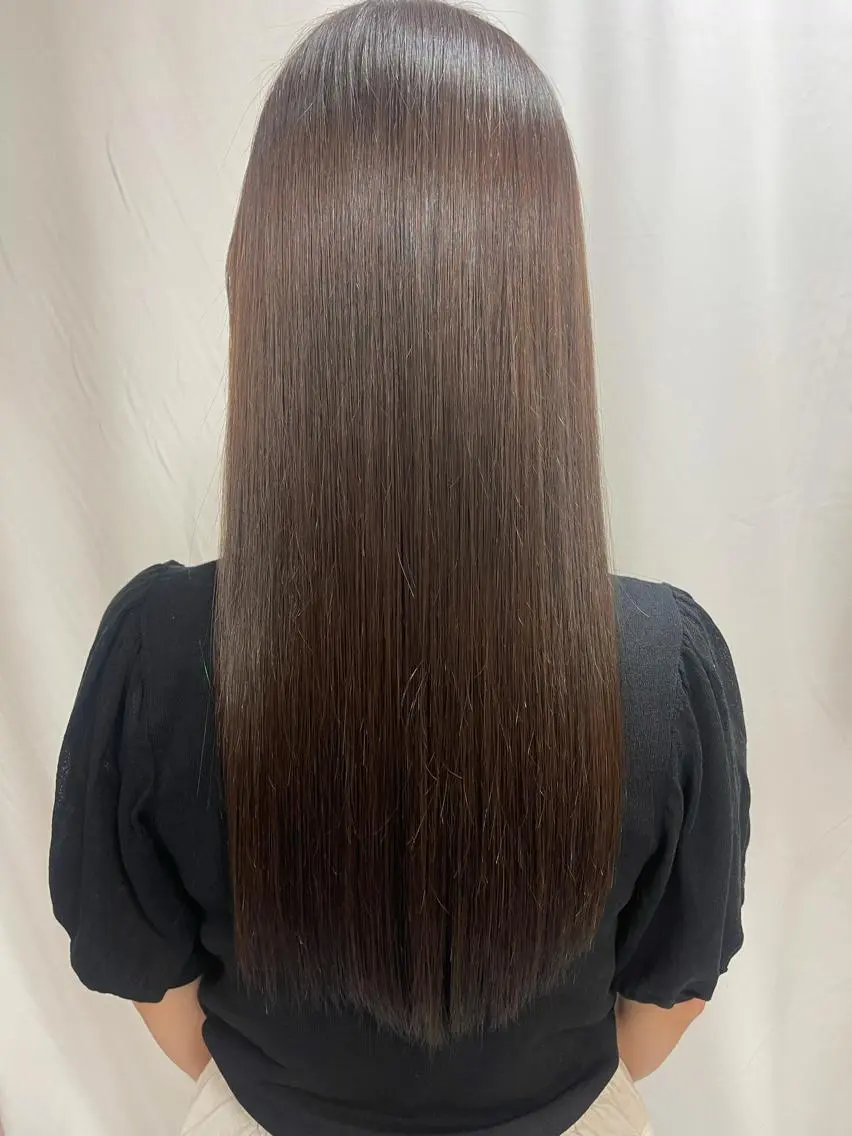 ロング トリートメント 髪質改善/縮毛矯正 /レイヤーカット岡部のヘアスタイル