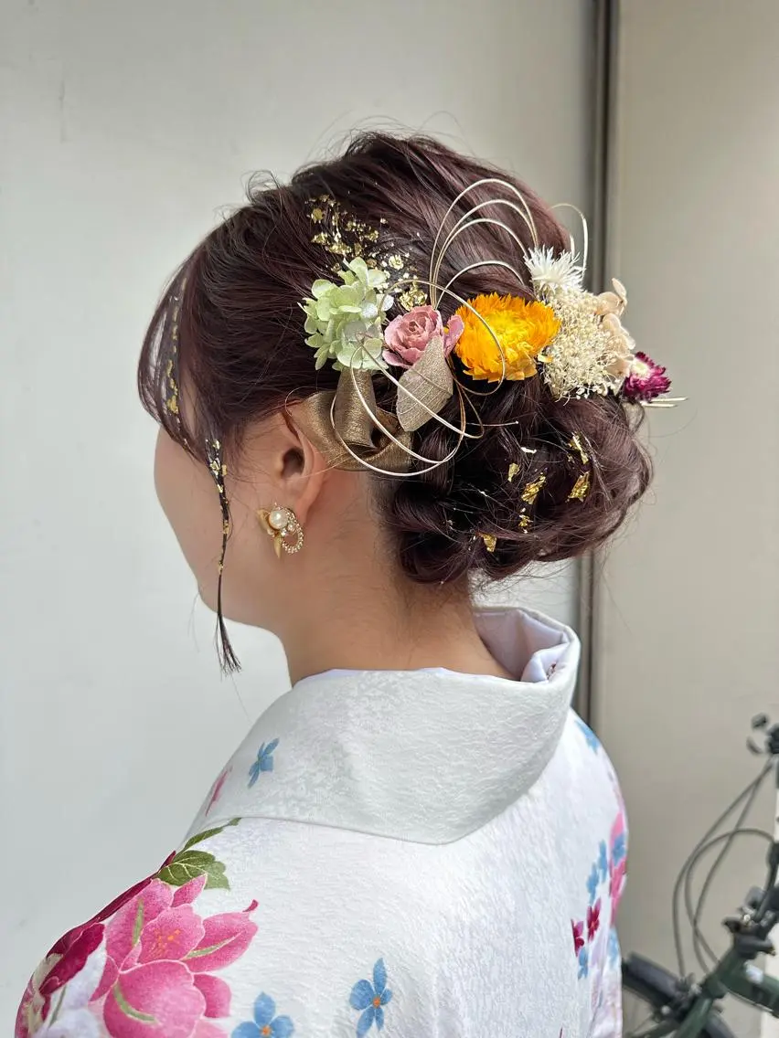 セミロング ヘアアレンジ 🎀ヘアセット/艶髪 /はやしほのか🎀のヘアスタイル