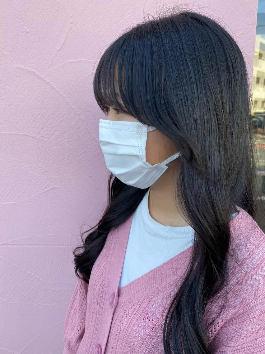 ロング 顔周りカット 韓国風ヘア 似合わせレイヤー/ Wカラー🧸こころのヘアスタイル